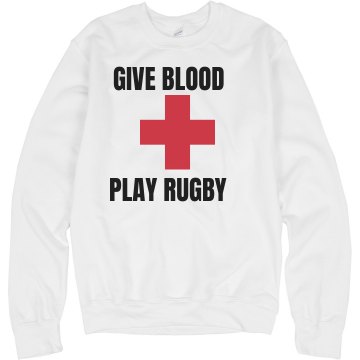 Give Blood Play Rugby Junior Fit Bella Sheer Longer Length Rib Tee