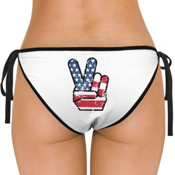 Peace Fashion Bikini American Apparel Nylon Tricot Side-Tie Bikini Swimsuit Bottom