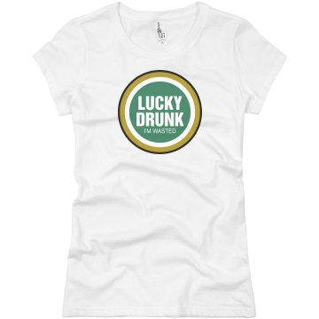 St. Patrick's Lucky Drunk Junior Fit Basic Bella Favorite Tee