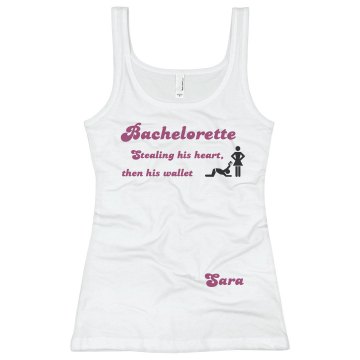 Bachelorette Sara Junior Fit Basic Bella 2x1 Rib Tank Top