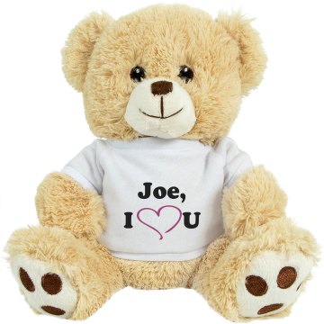 Joe I Love You Medium Plush Teddy Bear