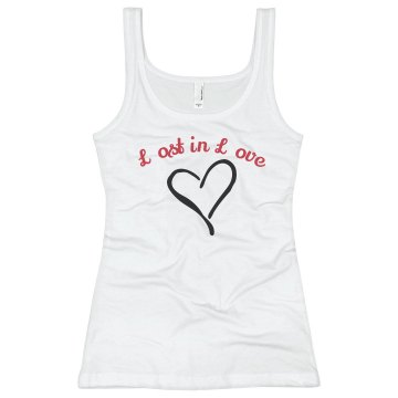 Lost in Love w/ Back Junior Fit Basic Bella 2x1 Rib Tank Top