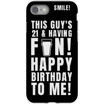 21st Birthday iPhone 4 Rubber iPhone 4 & 4S Case Black