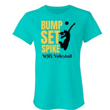 Spike Volleyball Tee Junior Fit Bella Sheer Longer Length Rib Tee