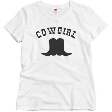 Rhinestone Cowgirl Junior Fit Bella 1x1 Rib V-Neck Tee