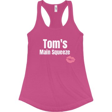 Main Squeeze Junior Fit Bella Sheer Longer Length Rib Racerback Tank Top