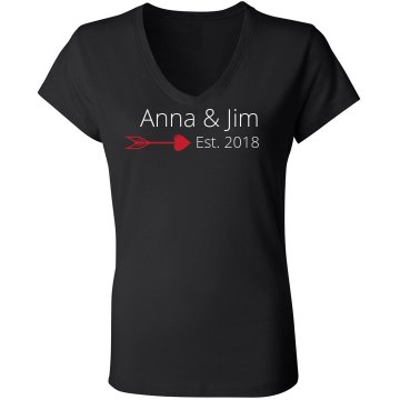 Anna & Jim Junior Fit Bella Sheer Longer Length Rib V-Neck Tee 