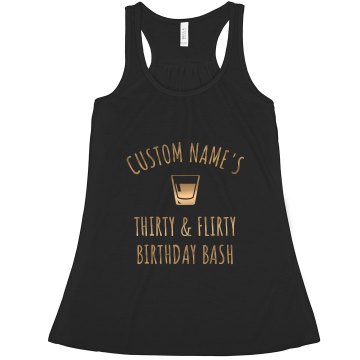 Thirty & Flirty Junior Fit Bella 1x1 Rib Ringer Tee