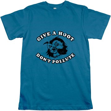 Earth Day Hoot Distressed Unisex Anvil Organic Tee