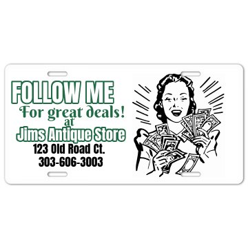 Follow Me Plate License Plate