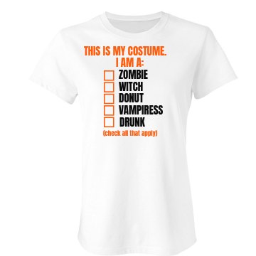 Halloween Checklist Tee Junior Fit Bella Sheer Longer Length Rib Tee