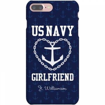 US Navy Girlfriend Plastic iPhone 5 Case White 