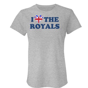 I Heart The Royals Junior Fit Bella Crewneck Jersey Tee