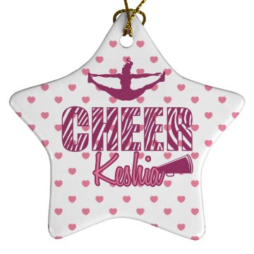 Cheer Ornament Porcelain Star Ornament