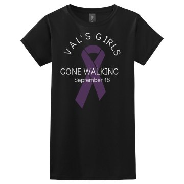 Alzheimers Val's Girls Misses Relaxed Fit Gildan Ultra Cotton Tee