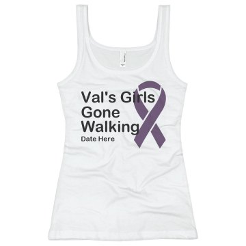 Alzheimers Cure Walk Junior Fit Bella Slit V-Neck Tee