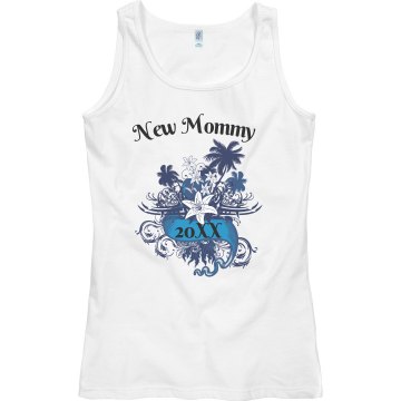 New Mommy Tank Junior Fit Bella Sheer Longer Length Rib Tank Top
