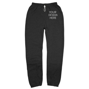 Custom Text Left Hip Unisex Gildan Heavy Blend Sweatpants