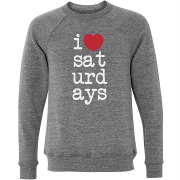 I Heart Saturdays Unisex Canvas Triblend Crew