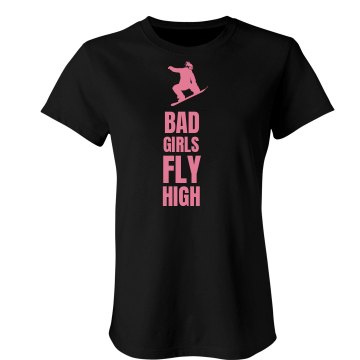 USA Snowboard Women Junior Fit Bella Crewneck Jersey Tee