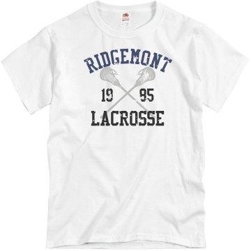 Distressed Lacrosse Tee Unisex Basic Gildan Heavy Cotton Crew Neck Tee