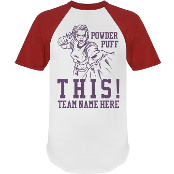 Powderpuff Football PUNCH Junior Fit Bella 1x1 Rib Cap Sleeve Raglan Tee