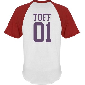 Powderpuff Football PUNCH Junior Fit Bella 1x1 Rib Cap Sleeve Raglan Tee