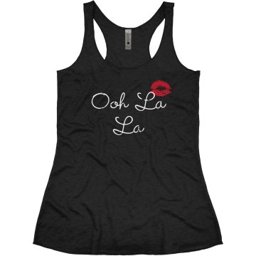 Oh La La! Tank Junior Fit Bella Triblend Racerback Tank