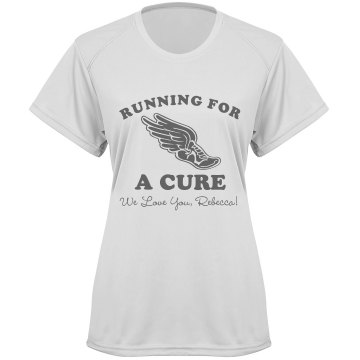 Running for Breast Cancer Junior Fit Bella Slit V-Neck Tee