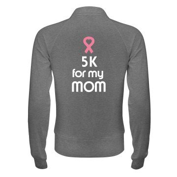 5K Breast Cancer Walk Junior Fit Bella Cadet Zip Track Jacket