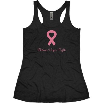 Breast Cancer Hope Junior Fit Bella Triblend Racerback Tank