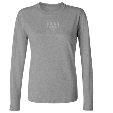 Light Hope Joy Junior Fit Bella Long Sleeve Crewneck Jersey Tee