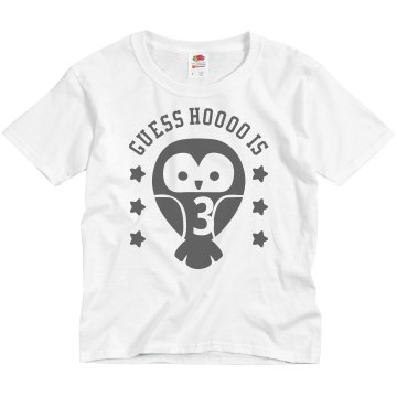 Guess Hoo Birthday Youth Gildan Ultra Cotton Crew Neck Tee