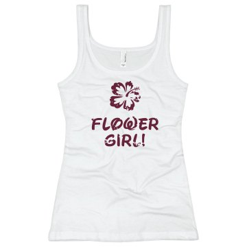 Flower Girl Distressed Junior Fit Bella Sheer Longer Length Rib Tank Top