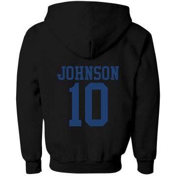Johnson #10 Youth Gildan Heavy Blend Full-Zip Hoodie