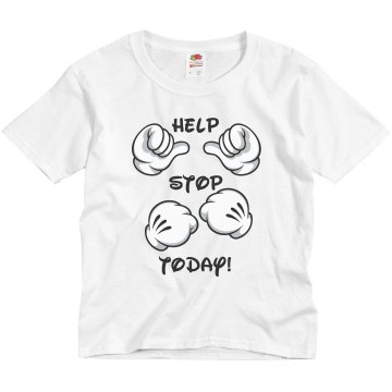 Help Me Stop Bullying Youth Basic Gildan Heavy Cotton Crew Neck Tee