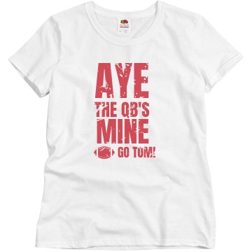 Aye He's Mine Fan Tee Junior Fit Brightline 3/4 Sleeve Jersey Tee