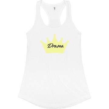 Drama Queen Junior Fit Bella Sheer Longer Length Rib Racerback Tank Top