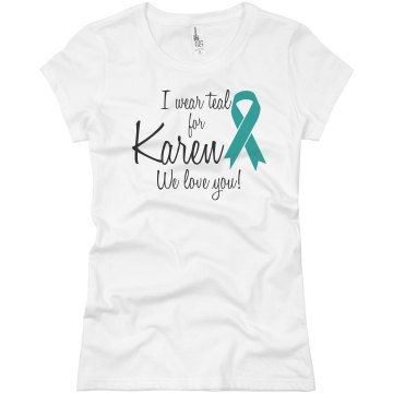 Ovarian Cancer Walk Junior Fit Basic Bella Favorite Tee
