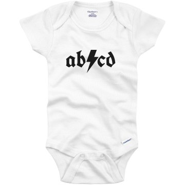 AB CD Rocker Infant Gerber Onesies