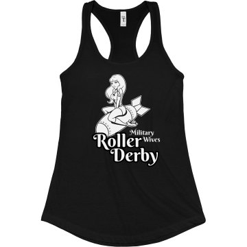 Military Wives Derby Tank Junior Fit Bella Sheer Longer Length Rib Racerback Tank Top