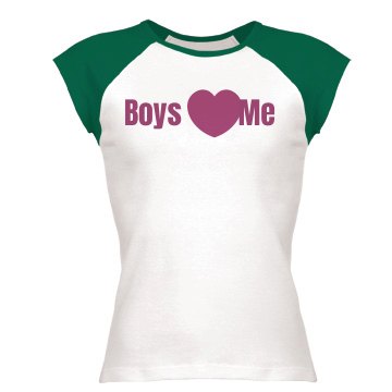 Boys Heart Me Junior Fit Bella 1x1 Rib Ringer Tee