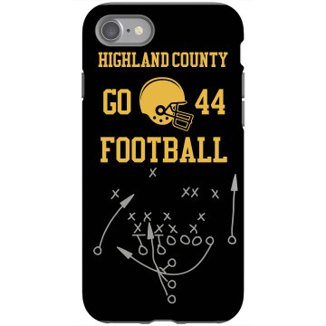 Football iPhone Case Rubber iPhone 4 & 4S Case Black