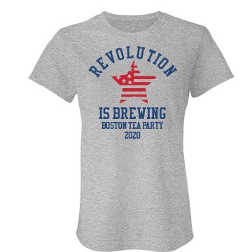 Revolution is Brewing Junior Fit Bella Crewneck Jersey Tee