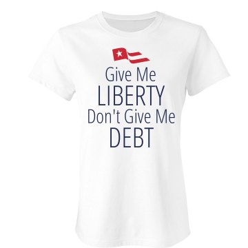 Give Me Liberty Junior Fit Bella Sheer Longer Length Rib V-Neck Tee 