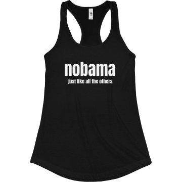 Anti-Obama NOBAMA Junior Fit Bella Sheer Longer Length Rib Racerback Tank Top