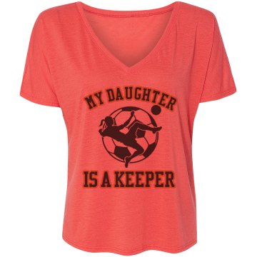 Daughter is a Keeper Tee Misses Relaxed Fit Anvil Scoop Neck Tee