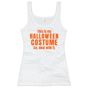Halloween Costume Grump Junior Fit Bella Sheer Longer Length Rib Tank Top