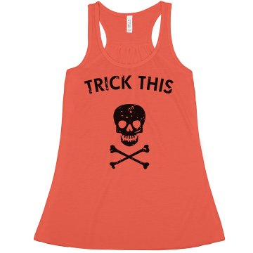 Trick This Halloween Junior Fit Bella Sheer Longer Length Scoopneck Tee