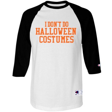 Halloween Costume Tee Unisex Anvil 3/4 Sleeve Raglan Baseball Tee